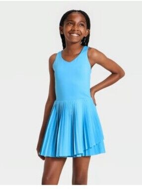 Girls' Pleated Active Dress - All In Motion Blue